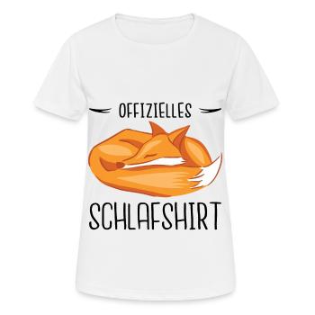 Fuchs Schlaf Pyjama schlafen Geschenkidee - Frauen T-Shirt atmungsaktiv - Weiß - Vorne - AI Model Female 172 dark (172cm)