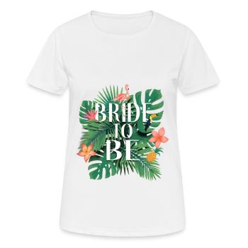 Mariée à être mariée JGA Mariage mariage - T-shirt respirant Femme - blanc - Devant - AI Model Female 172 dark (172cm)