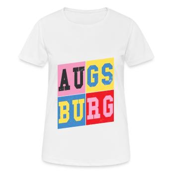 Augsburg Allemagne City Font Retro Home - T-shirt respirant Femme - blanc - Devant - AI Model Female 172 dark (172cm)