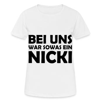 DDR Nicki ostdeutsch Ossi Geschenkidee - Frauen T-Shirt atmungsaktiv - Weiß - Vorne - AI Model Female 172 dark (172cm)