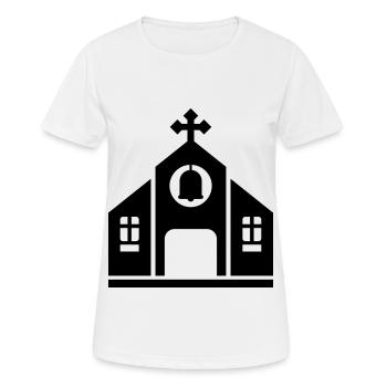 Église - T-shirt respirant Femme - blanc - Devant - AI Model Female 172 dark (172cm)