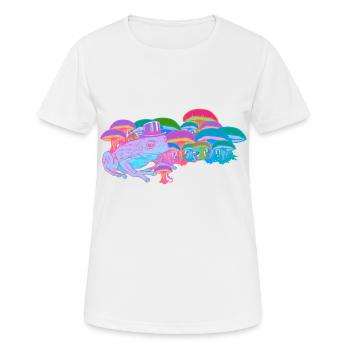 Natürlich Natur Rausch Pilz Frosch Schamane High - Frauen T-Shirt atmungsaktiv - Weiß - Vorne - AI Model Female 172 dark (172cm)