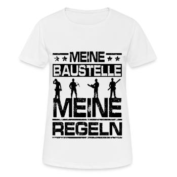 Meine Baustelle - Frauen T-Shirt atmungsaktiv - Weiß - Vorne - AI Model Female 172 dark (172cm)