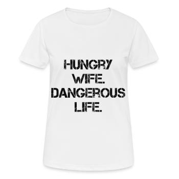 Femme affamée - T-shirt respirant Femme - blanc - Devant - AI Model Female 172 dark (172cm)