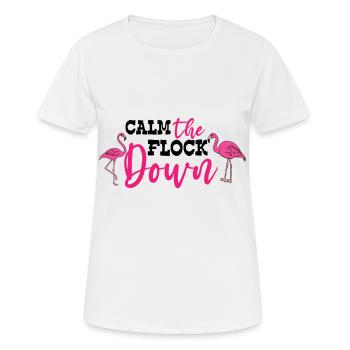 Flamingo Pink Flamingo Flamingo Geschenk - Frauen T-Shirt atmungsaktiv - Weiß - Vorne - AI Model Female 172 dark (172cm)