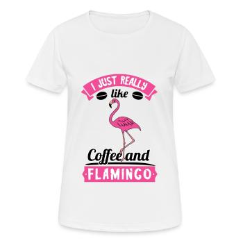 Flamingo Pink Flamingo Flamingo Geschenk - Frauen T-Shirt atmungsaktiv - Weiß - Vorne - AI Model Female 172 dark (172cm)