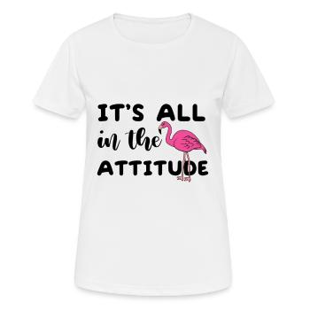 Flamingo Pink Flamingo Flamingo Geschenk - Frauen T-Shirt atmungsaktiv - Weiß - Vorne - AI Model Female 172 dark (172cm)