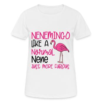 Flamingo Pink Flamingo Flamingo Geschenk - Frauen T-Shirt atmungsaktiv - Weiß - Vorne - AI Model Female 172 dark (172cm)
