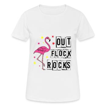 Flamingo Pink Flamingo Flamingo Geschenk - Frauen T-Shirt atmungsaktiv - Weiß - Vorne - AI Model Female 172 dark (172cm)