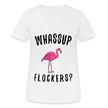 Flamingo Pink Flamingo Flamingo Geschenk - Frauen T-Shirt atmungsaktiv - Weiß - Vorne - AI Model Female 172 dark (172cm)