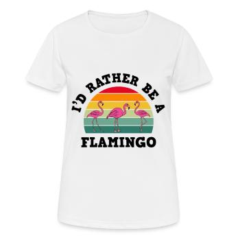Flamingo Pink Flamingo Flamingo Geschenk - Frauen T-Shirt atmungsaktiv - Weiß - Vorne - AI Model Female 172 dark (172cm)