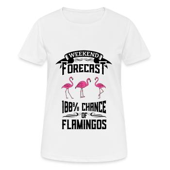 Flamingo Pink Flamingo Flamingo Geschenk - Frauen T-Shirt atmungsaktiv - Weiß - Vorne - AI Model Female 172 dark (172cm)