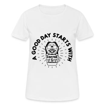 Spitz Pomeranian Zwergspitz Chien - T-shirt respirant Femme - blanc - Devant - AI Model Female 172 dark (172cm)