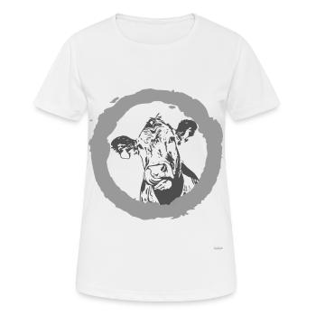 2reborn Blue Tier Animal Cowanimal Moviestar 006 - Frauen T-Shirt atmungsaktiv - Weiß - Vorne - AI Model Female 172 dark (172cm)