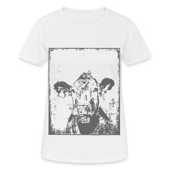 2reborn Blue Cow Kuh Tier Animal Moviestar 009 - Frauen T-Shirt atmungsaktiv - Weiß - Vorne - AI Model Female 172 dark (172cm)