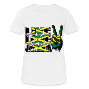 Jamaika Jamaica - Frauen T-Shirt atmungsaktiv - Weiß - Vorne - AI Model Female 172 dark (172cm)