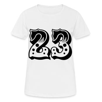 23 - Number - Number - Women's Breathable T-Shirt - white - Front - AI Model Female 172 dark (172cm)