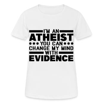Atheismus - Frauen T-Shirt atmungsaktiv - Weiß - Vorne - AI Model Female 172 dark (172cm)