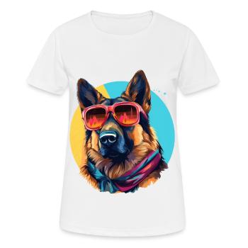 Urban Guardian: Sheepdog street vibes - T-shirt respirant Femme - blanc - Devant - AI Model Female 172 dark (172cm)