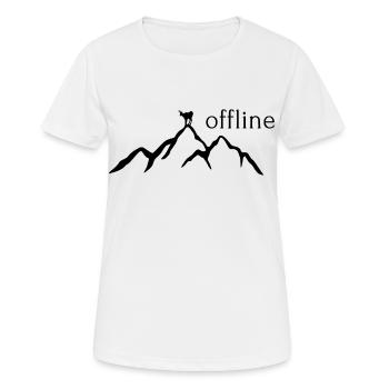 offline - Frauen T-Shirt atmungsaktiv - Weiß - Vorne - AI Model Female 172 dark (172cm)