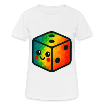 WPAP Polygon Kawaii Style Baby Toy Cube - Women's Breathable T-Shirt - white - Front - AI Model Female 172 dark (172cm)