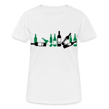 corpse piles bottle beer glass - Women's Breathable T-Shirt - white - Front - AI Model Female 172 dark (172cm)