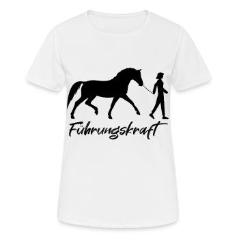 Pferd Pferdestall Pferde Führungskraft Reiterhof - Frauen T-Shirt atmungsaktiv - Weiß - Vorne - AI Model Female 172 dark (172cm)