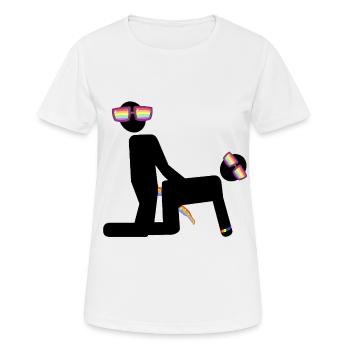 Schwuler Sex - Frauen T-Shirt atmungsaktiv - Weiß - Vorne - AI Model Female 172 dark (172cm)