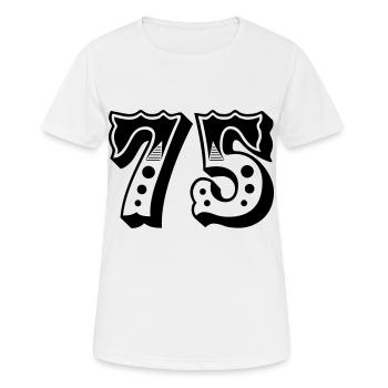 75 - Number - Number - Women's Breathable T-Shirt - white - Front - AI Model Female 172 dark (172cm)