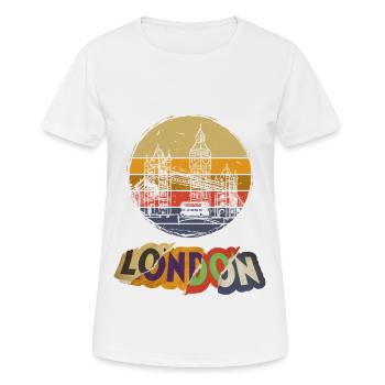 Londres Angleterre Royaume-Uni City Vintage Retro Skyline - T-shirt respirant Femme - blanc - Devant - AI Model Female 172 dark (172cm)