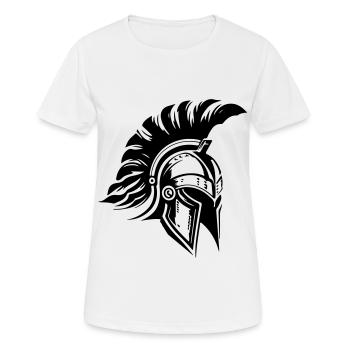 Gladiator Spartaner Helm Sparta - Frauen T-Shirt atmungsaktiv - Weiß - Vorne - AI Model Female 172 dark (172cm)