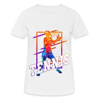 Tennis Tennisspielerin Frau Sport Match Verein Fan - Frauen T-Shirt atmungsaktiv - Weiß - Vorne - AI Model Female 172 dark (172cm)