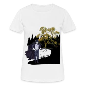 Horreur, Combattant, Épée, Guerrier, Magique - T-shirt respirant Femme - blanc - Devant - AI Model Female 172 dark (172cm)