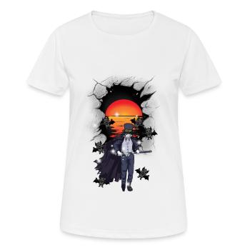 Horror Halloween Fleddermäuse Schwertkämpfer - Frauen T-Shirt atmungsaktiv - Weiß - Vorne - AI Model Female 172 dark (172cm)