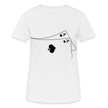 Pocket Aces - T-shirt respirant Femme - blanc - Devant - AI Model Female 172 dark (172cm)