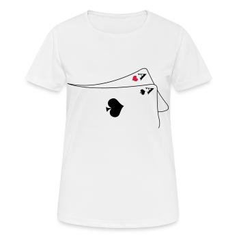 Pocket Aces - Women's Breathable T-Shirt - white - Front - AI Model Female 172 dark (172cm)
