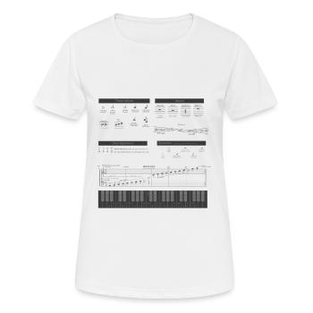 Musik Theorie Musiker Shirt Geschenk - Frauen T-Shirt atmungsaktiv - Weiß - Vorne - AI Model Female 172 dark (172cm)