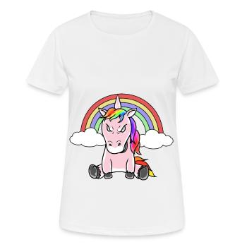 Licorne Licorne Fantasy Grimmig Mal - T-shirt respirant Femme - blanc - Devant - AI Model Female 172 dark (172cm)