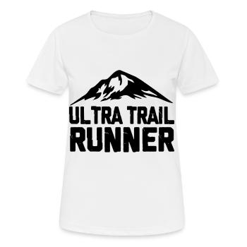 trail running - Frauen T-Shirt atmungsaktiv - Weiß - Vorne - AI Model Female 172 dark (172cm)