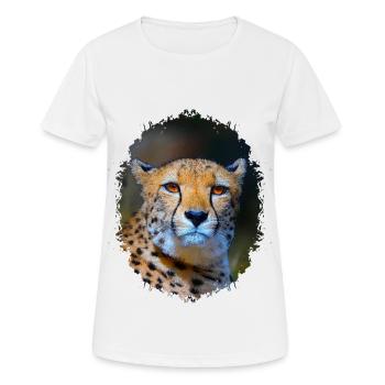 Guépard - T-shirt respirant Femme - blanc - Devant - AI Model Female 172 dark (172cm)
