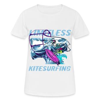 kitesurf - T-shirt respirant Femme - blanc - Devant - AI Model Female 172 dark (172cm)