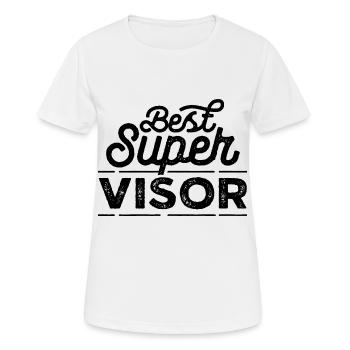Meilleur superviseur surveillant - T-shirt respirant Femme - blanc - Devant - AI Model Female 172 dark (172cm)