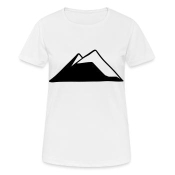 Berge Berg Gebirge Mountain 01 Zeichenfläche 1 - Frauen T-Shirt atmungsaktiv - Weiß - Vorne - AI Model Female 172 dark (172cm)