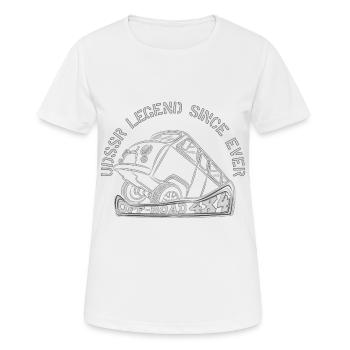 UDSSR LEGEND SINCE EVER - Frauen T-Shirt atmungsaktiv - Weiß - Vorne - AI Model Female 172 dark (172cm)