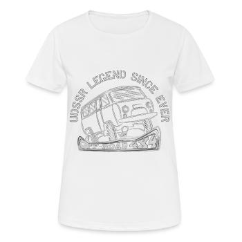 UDSSR LEGEND SINCE EVER - Frauen T-Shirt atmungsaktiv - Weiß - Vorne - AI Model Female 172 dark (172cm)