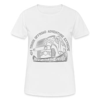4x4 TRUCK OFFROAD ADVENTURE EXTREME - Frauen T-Shirt atmungsaktiv - Weiß - Vorne - AI Model Female 172 dark (172cm)