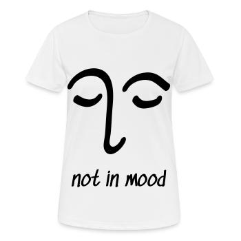 Visage Pas D’Humeur Dessin Oeil Cadeau - T-shirt respirant Femme - blanc - Devant - AI Model Female 172 dark (172cm)