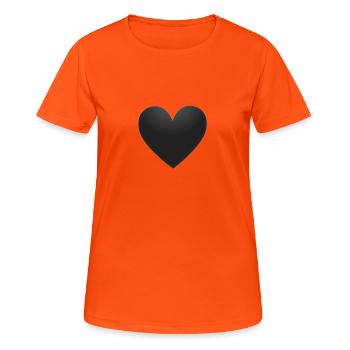 Black Heart - Women's Breathable T-Shirt - neon orange - Front - AI Model Female 172 dark (172cm)