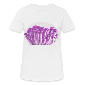 Champignons Pourpres - T-shirt respirant Femme - blanc - Devant - AI Model Female 172 dark (172cm)