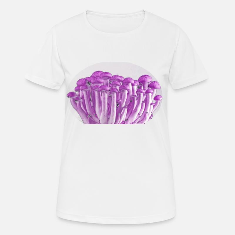 Purple Mushrooms - Women's Breathable T-Shirt - white